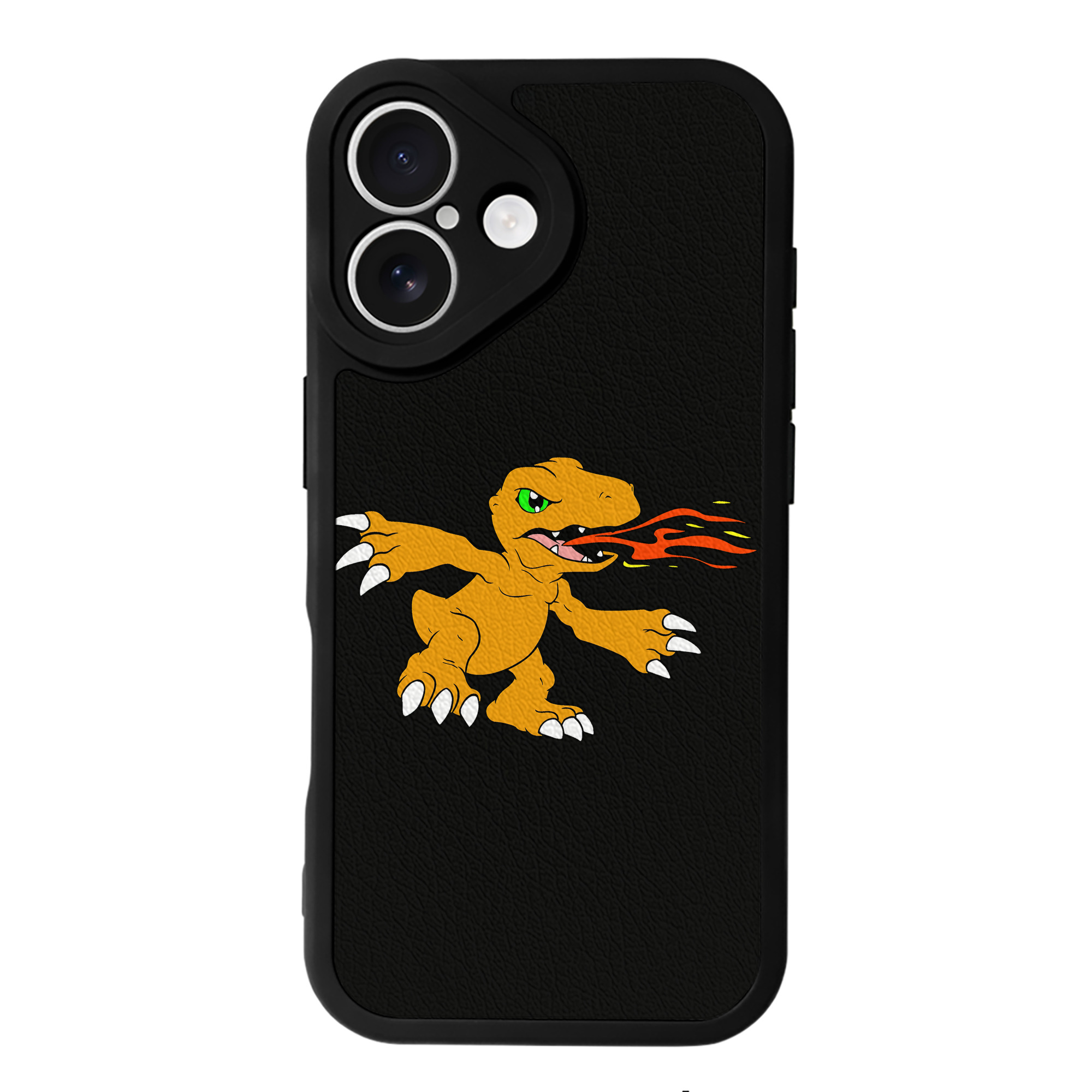 （画像用） Digimon デジタルモンスター/デジモン 【iPhone 16シリーズ対応】シリコンスマホケース（レザー調） 材質：シリコン
